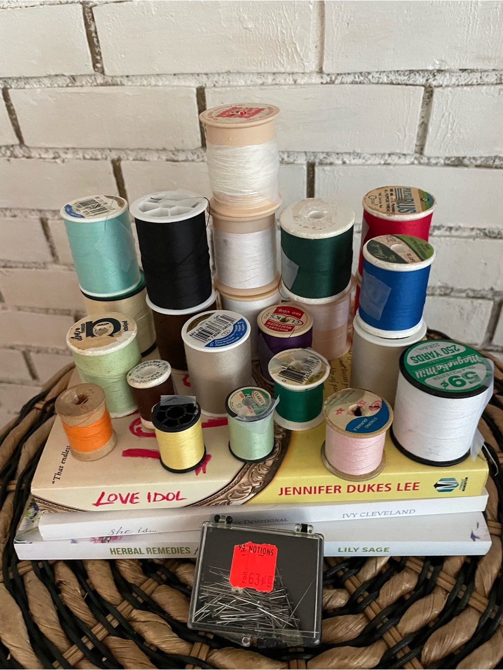 Vintage Multicolor Sewing Thread Spools
